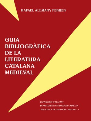cover image of Guía bibliogràfica de la literatura catalana medieval